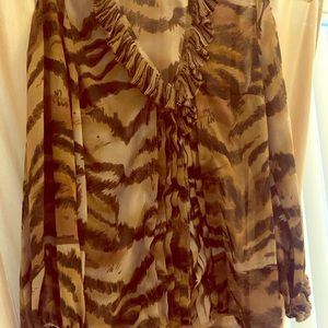 Animal print blouse